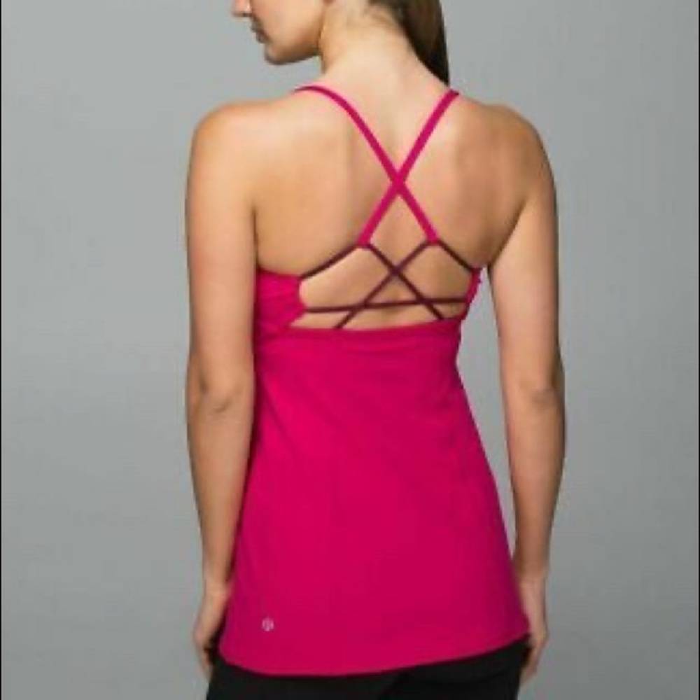 Lululemon Dancing Warrior Pink Tank Size 6